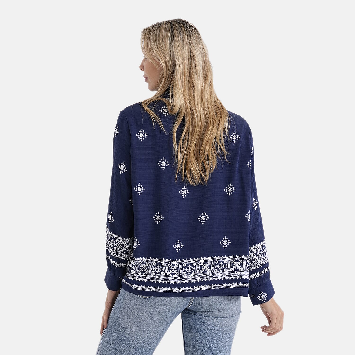 La Marey Placement Print Long-Sleeve Shirt (Size 8 to 14) - Navy Blue V32520927 3