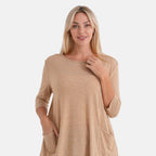 La Marey Soft-Touch Asymmetric Top (Size 8 To 10) - Beige