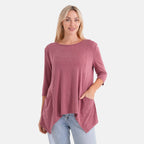 La Marey Soft-Touch Asymmetric Top (Size 8 To 10) - Rose