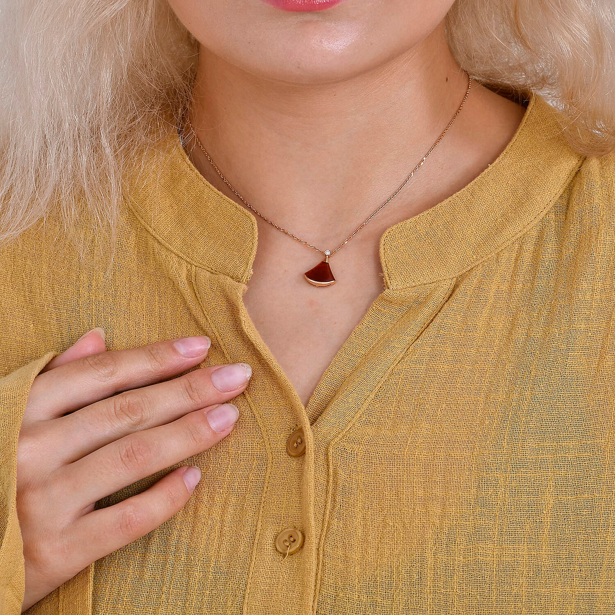 La Marey Cotton Blend 3-4 Sleeve Shirt (Size L) - Yellow 7725207 9