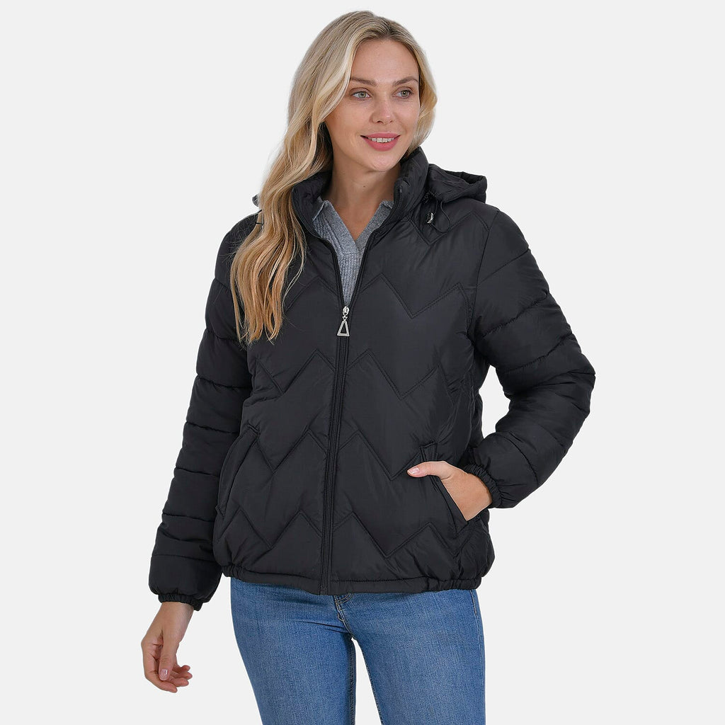 La Marey Lightning-Patterned Jacket (Size 16 to 18) - Black