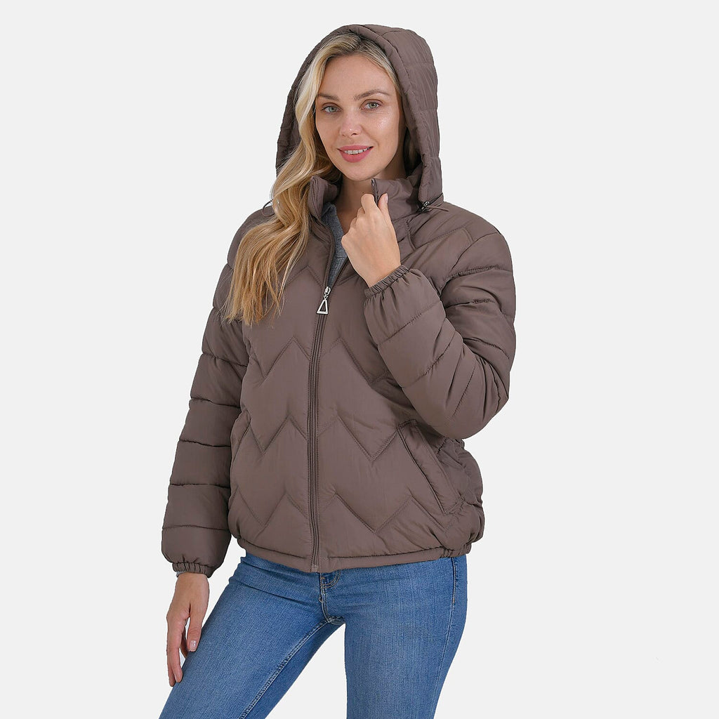 La Marey Lightning-Patterned Jacket (Size 20 to 22) - Brown