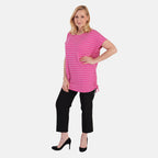 La Marey Short Sleeve Aop Top (Size 12) - Pink