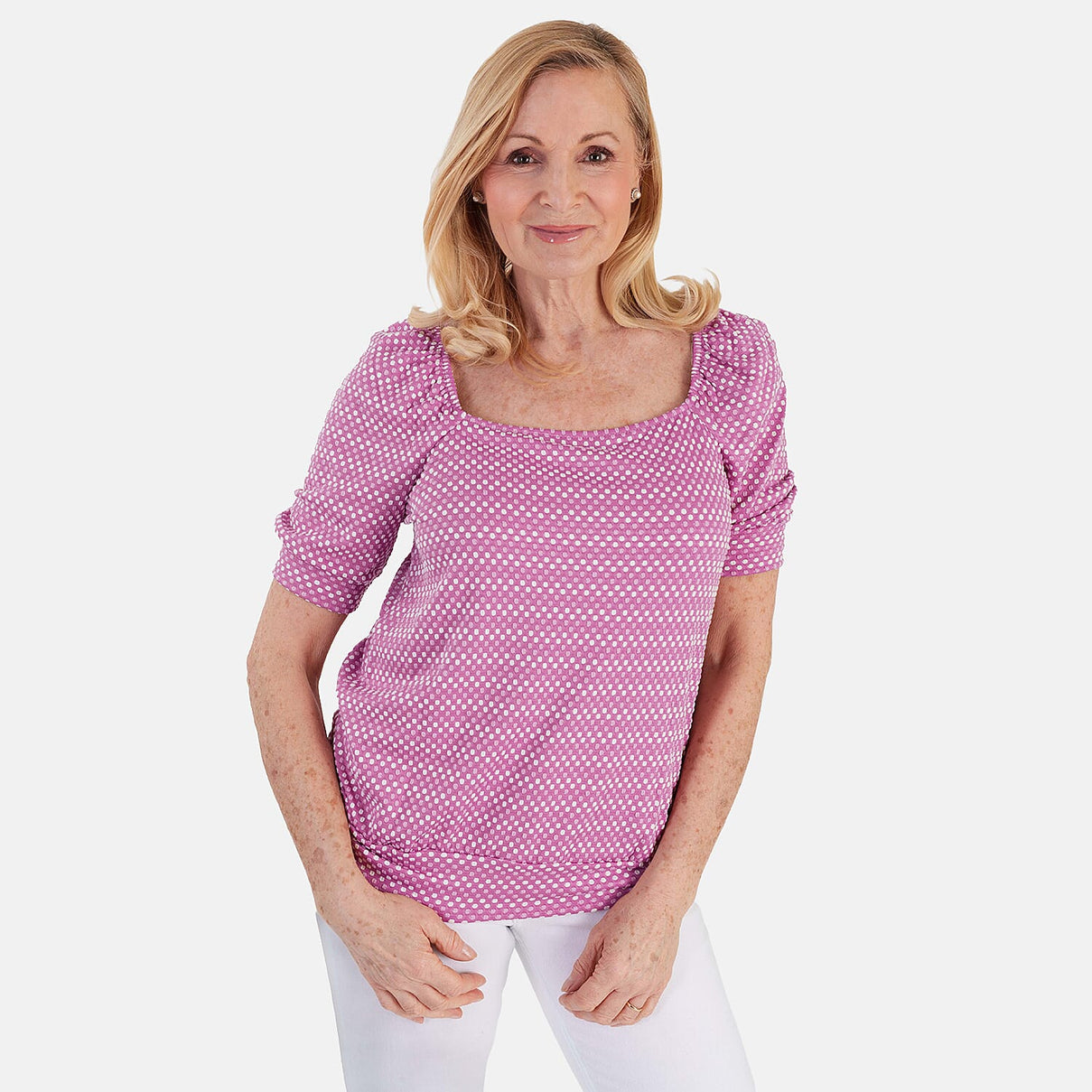 La Marey Short Sleeve Aop Top (Size 16) - Light Pink V32515303 0