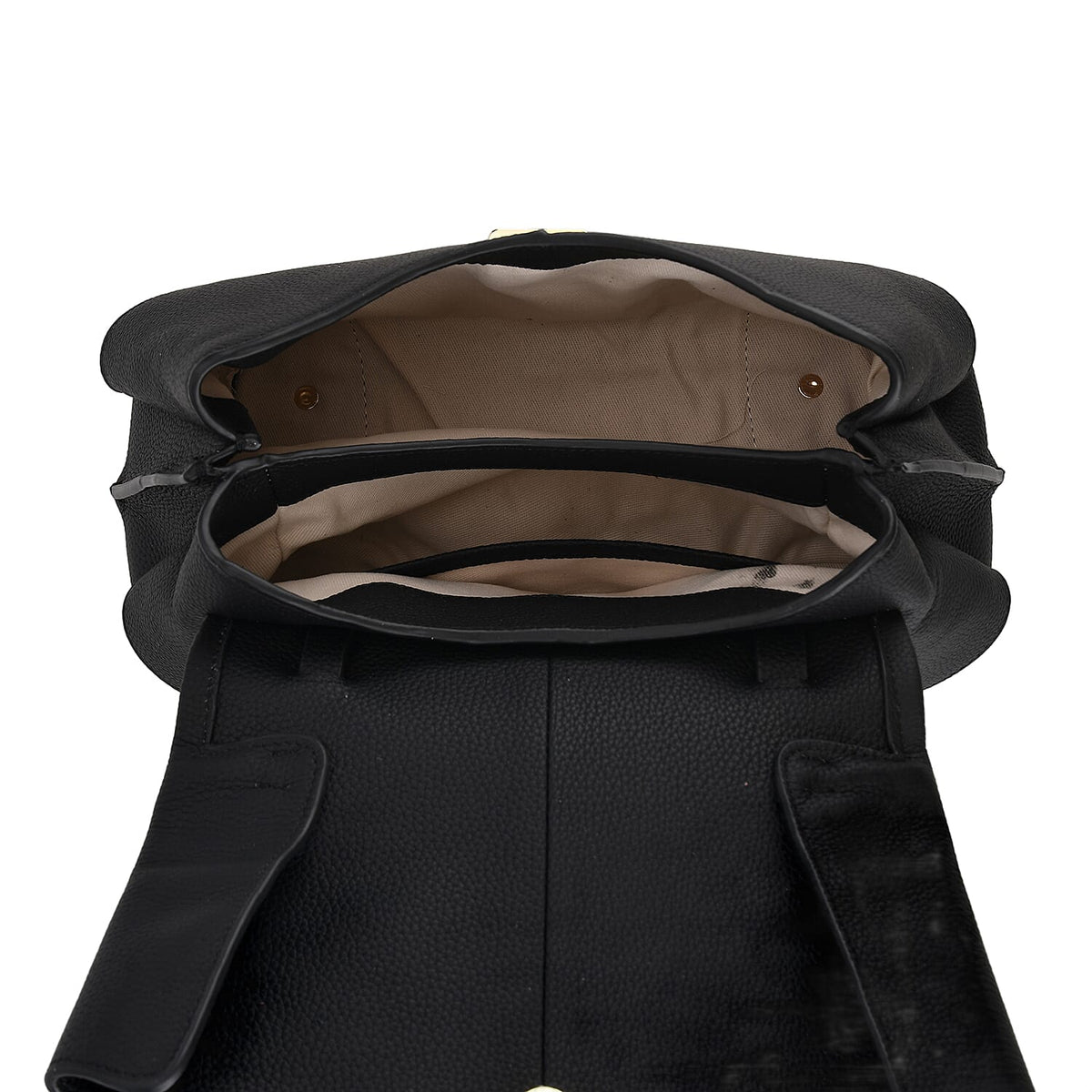 La Marey Signature Genuine Leather Tote-Top Handle Handbag with Crossbody Strap - Black V32535096 6