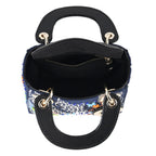 LA MAREY SIGNATURE Genuine Leather Marin Animal Sequins Embroidery Handbag - MultiColour