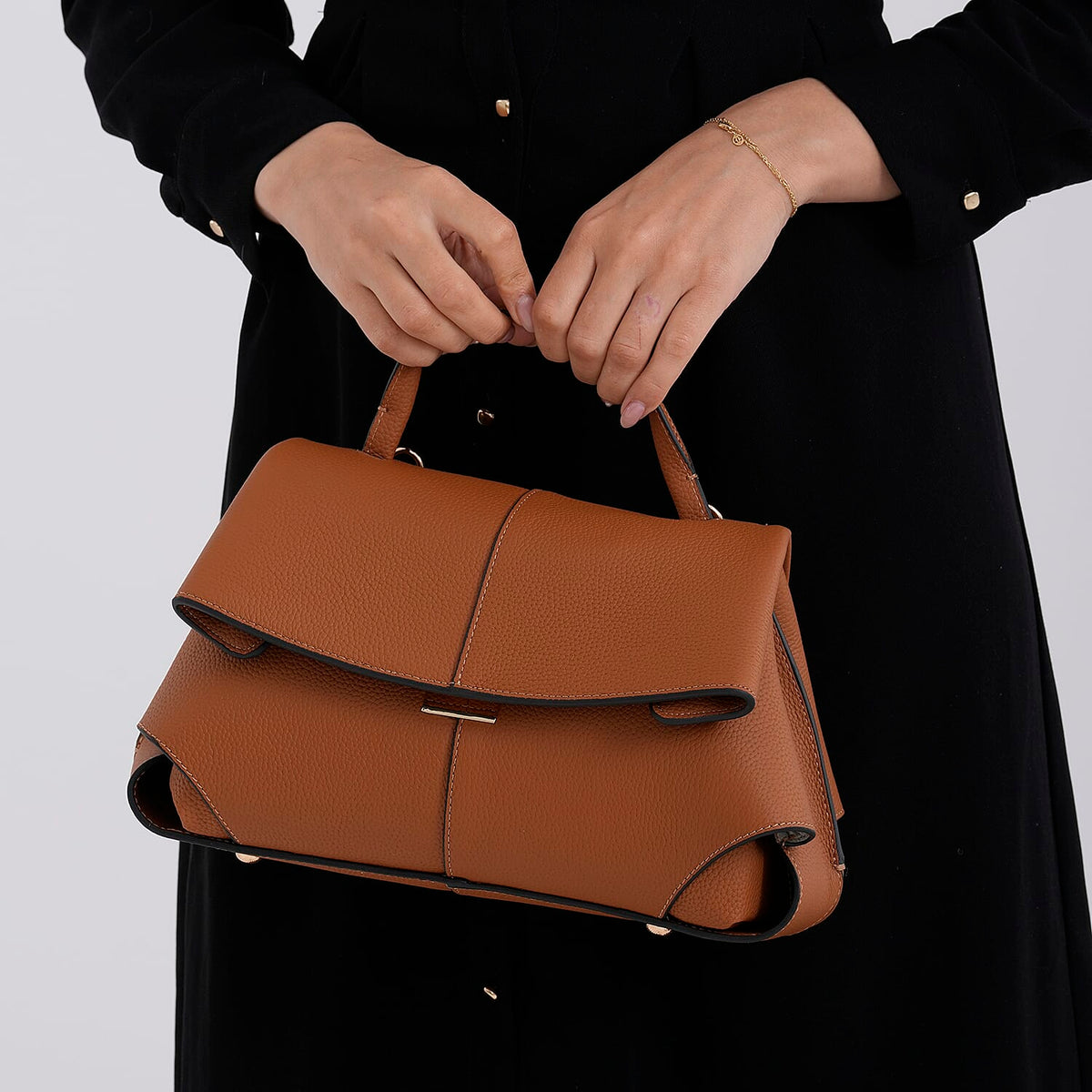 La Marey Signature Genuine Leather Tote - Top Handle Handbag with Crossbody Strap - Brown 8437860 4