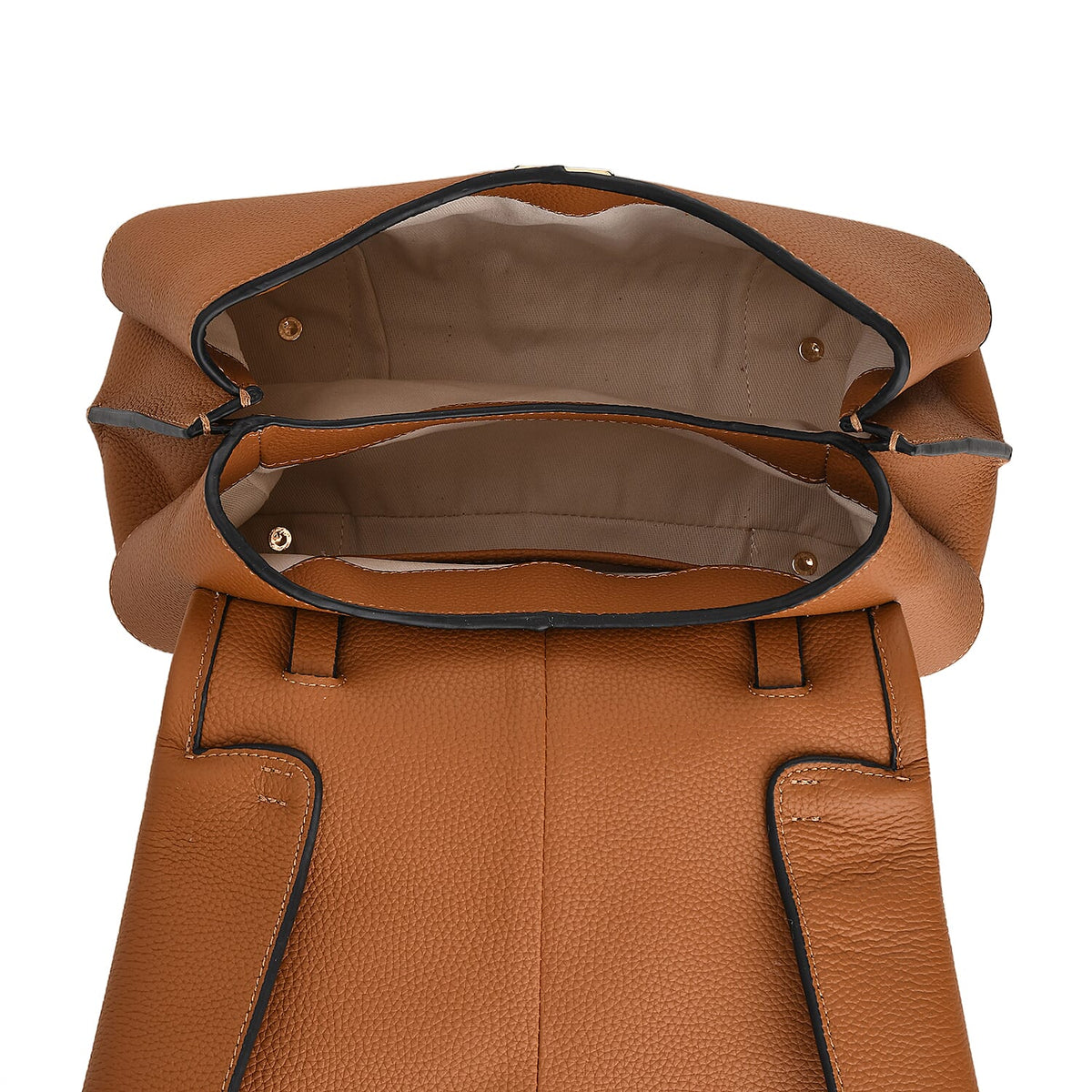 La Marey Signature Genuine Leather Tote - Top Handle Handbag with Crossbody Strap - Brown 8437860 6