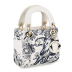 LA MAREY SIGNATURE Genuine Leather Tiger Sequins Embroidery Handbag - Blue
