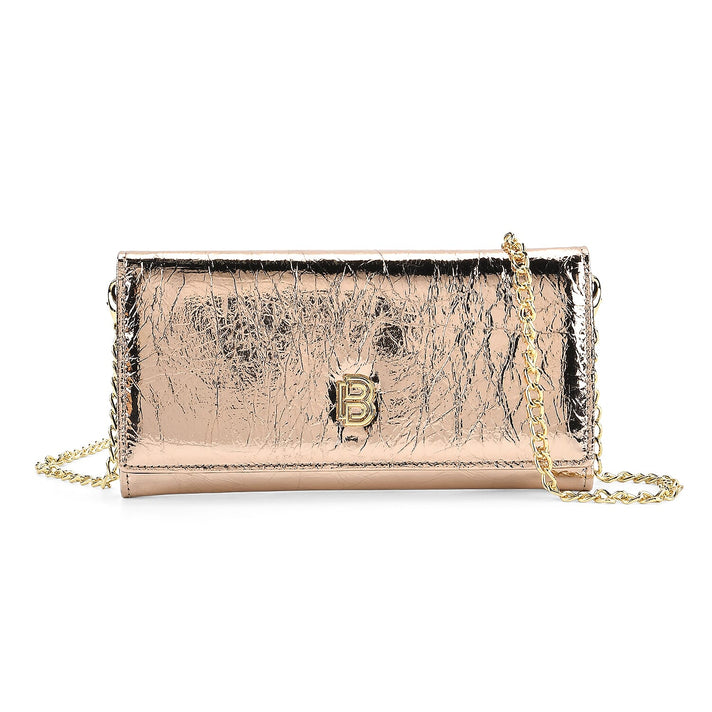 La Marey Signature Genuine Leather B Letterpress Clutch Bag with Long Chain 8245162 1