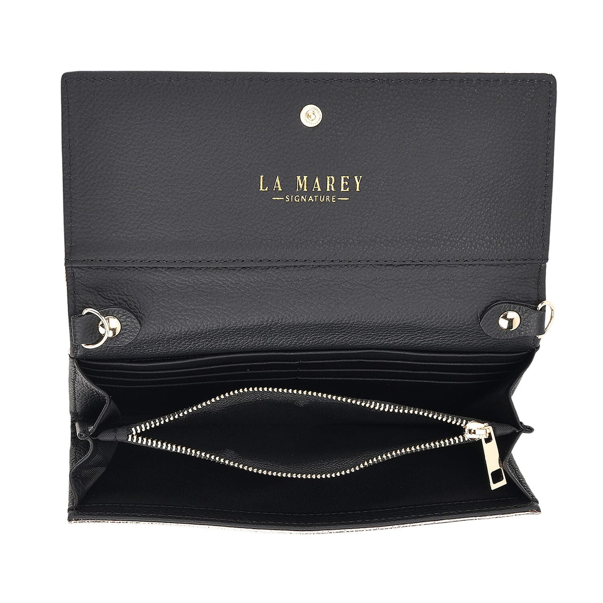 La Marey Signature Genuine Leather B Letterpress Clutch Bag with Long Chain 8245162 6