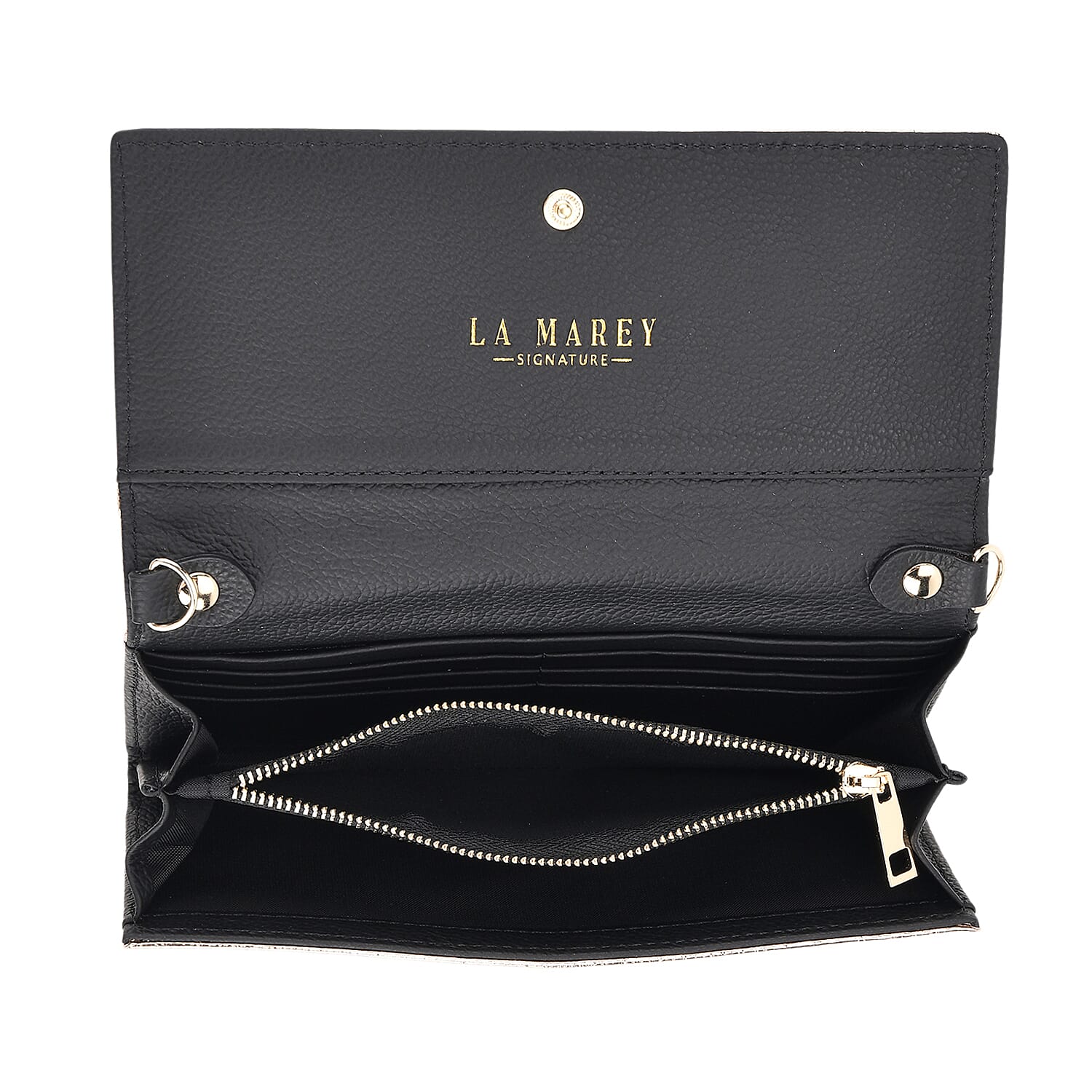 La Marey Signature Genuine Leather B Letterpress Clutch Bag with Long Chain 8245162 6