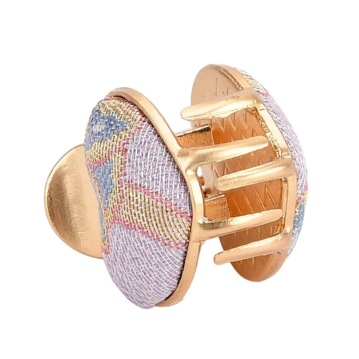 La Marey Signature Mulberry Silk Multicolour Hairpins &amp; Push Back Earring Set V32524897 8