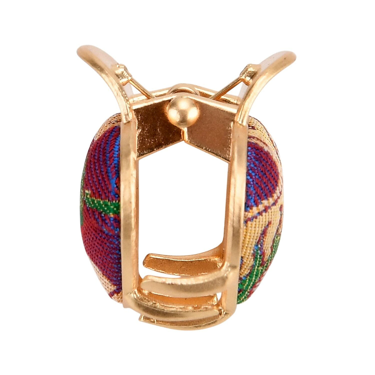 La Marey Signature Mulberry Silk Multicolour Hairpins &amp; Push Back Earring Set V32524898 7