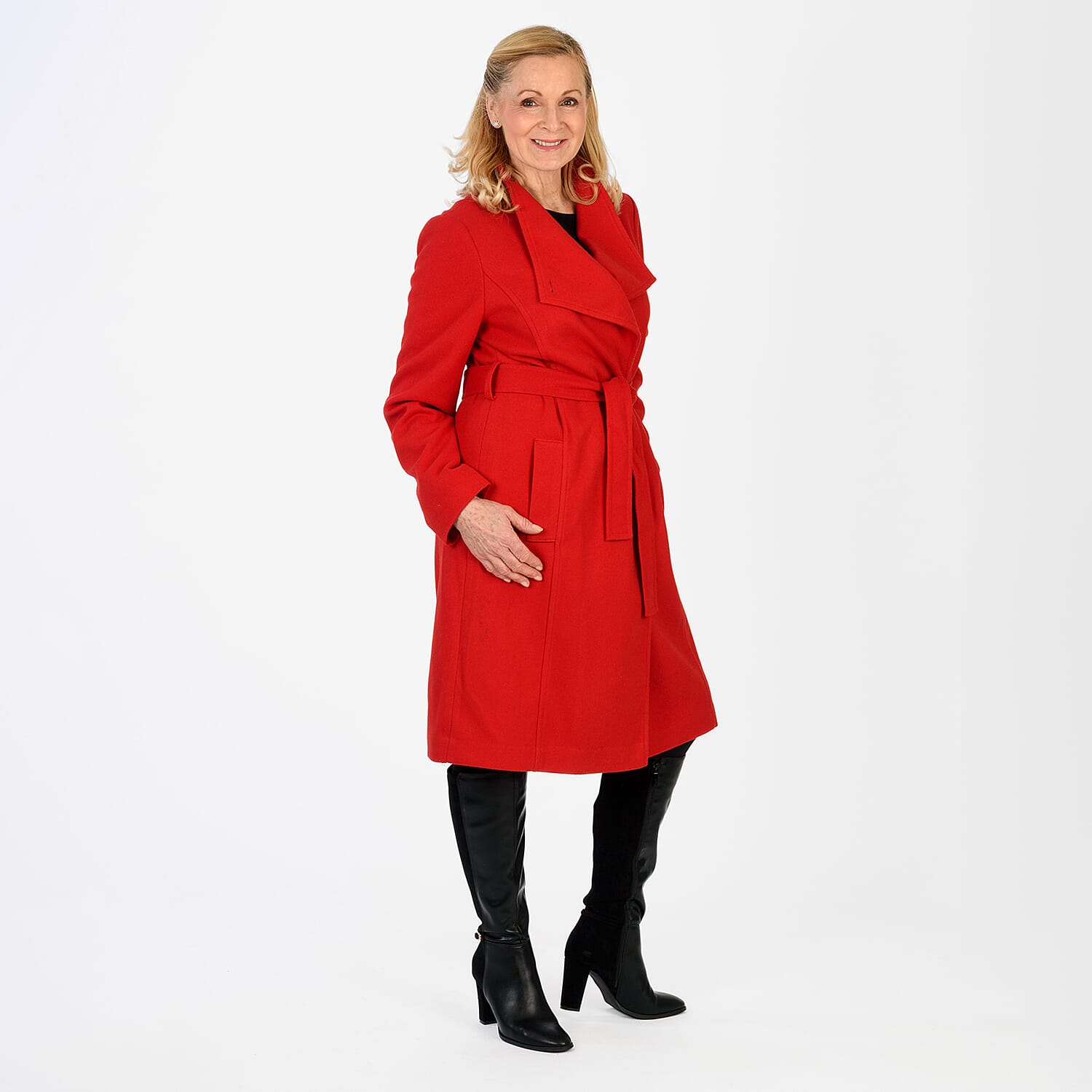 La Marey Signature Wrap Coat (Size 16-18) - Red 8247818 1