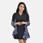 LA MAREY 100% Silk Scarf (Size 170x53cm) - Blue - White