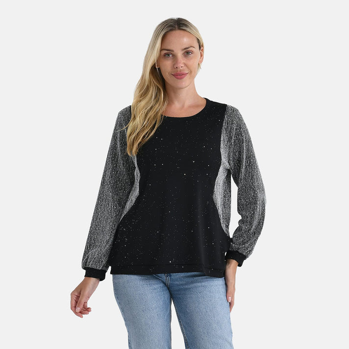La Marey Glitter Sleeve Top 8233528 1