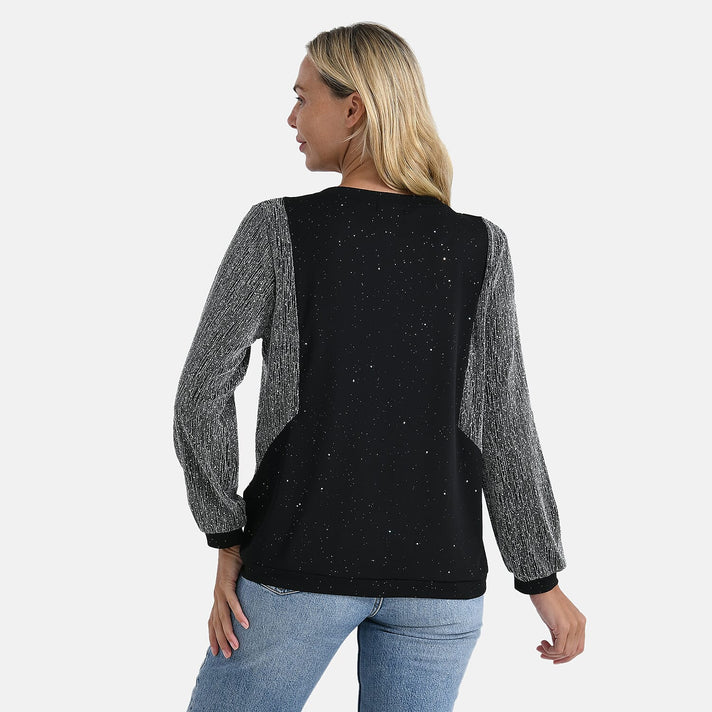 La Marey Glitter Sleeve Top 8233528 2