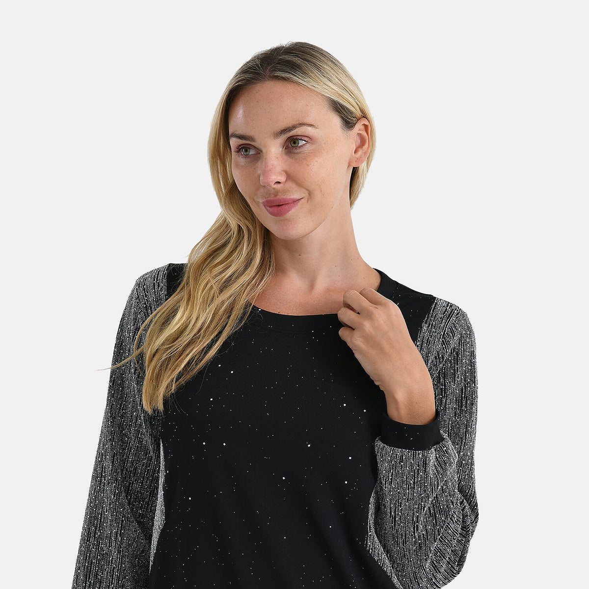 La Marey Glitter Sleeve Top 8233528 5