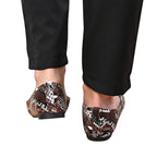 La Marey Snake Skin Pattern Loafer Shoes (Size 3) - Black & Nude