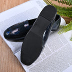 LA MAREY Snake Skin Pattern Loafer Shoes (Size 3) - Navy