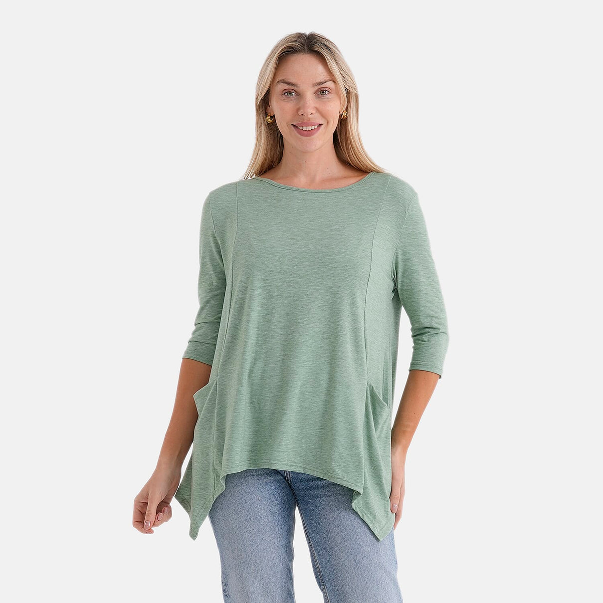 La Marey Soft Touch Asymmetric Top (Size 16 to 18) - Green V32534749 0