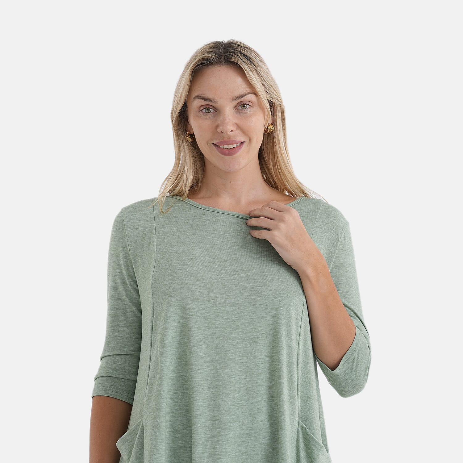 La Marey Soft Touch Asymmetric Top (Size 16 to 18) - Green V32534749 6