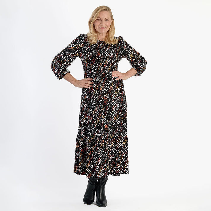 La Marey Soft Touch Knitted Shirred Dress (Size L) - Black 8111556 1