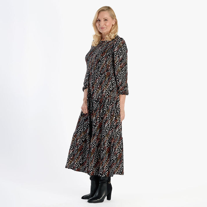 La Marey Soft Touch Knitted Shirred Dress (Size L) - Black 8111556 2