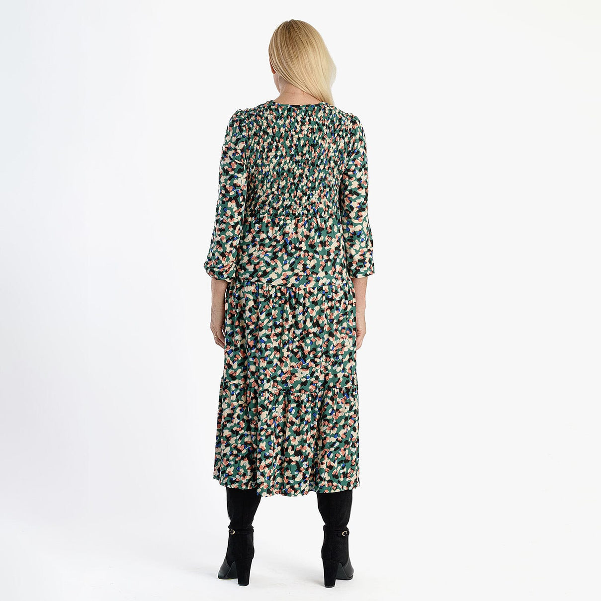 La Marey Soft Touch Knitted Shirred Dress (Size XL) - Green 8111562 2