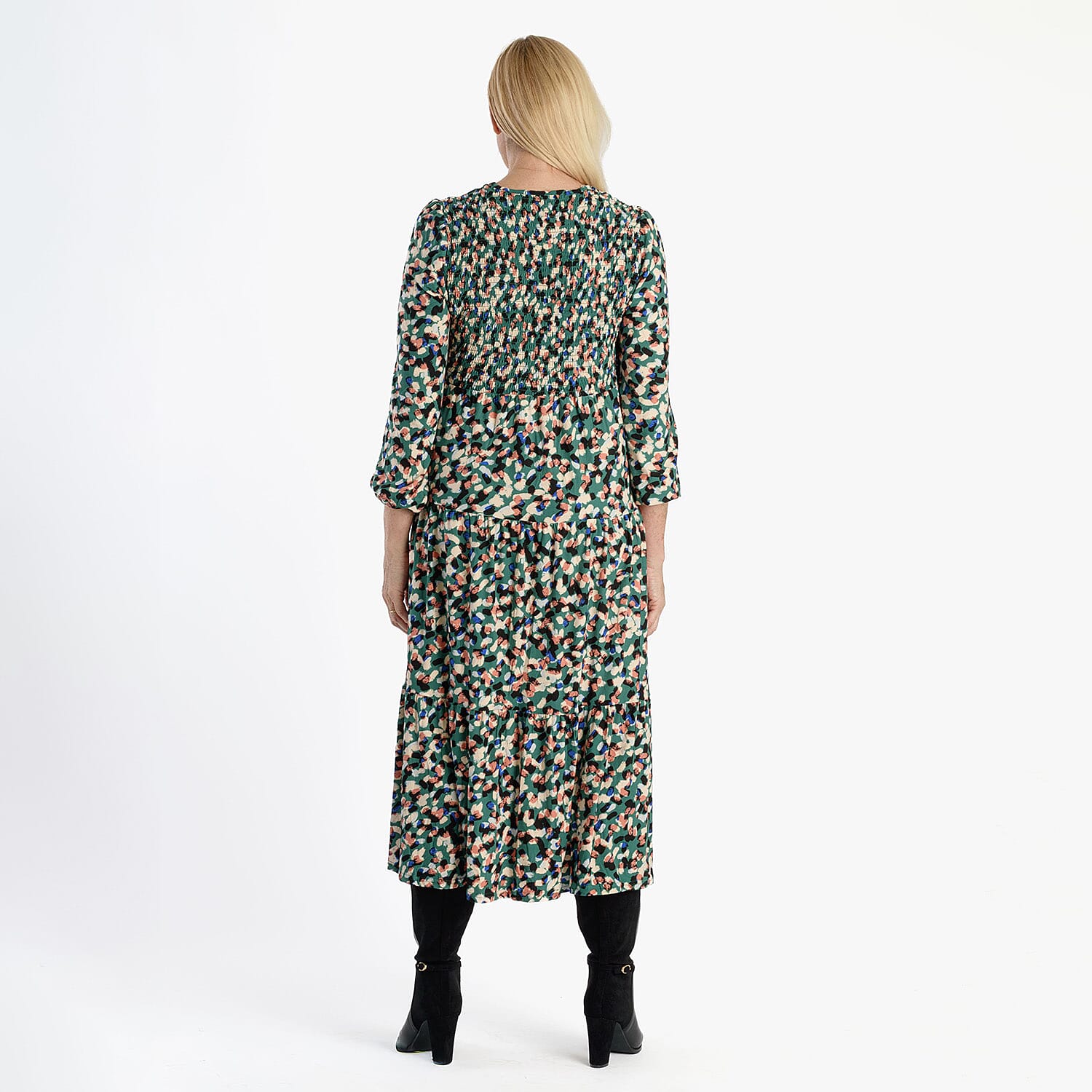 La Marey Soft Touch Knitted Shirred Dress (Size XL) - Green 8111562 2