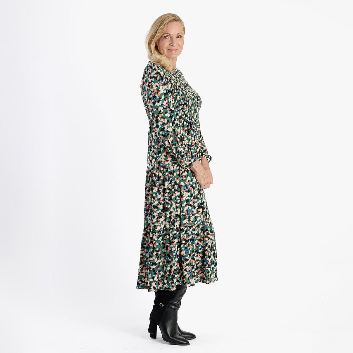 La Marey Soft Touch Knitted Shirred Dress (Size XL) - Green 8111562 3