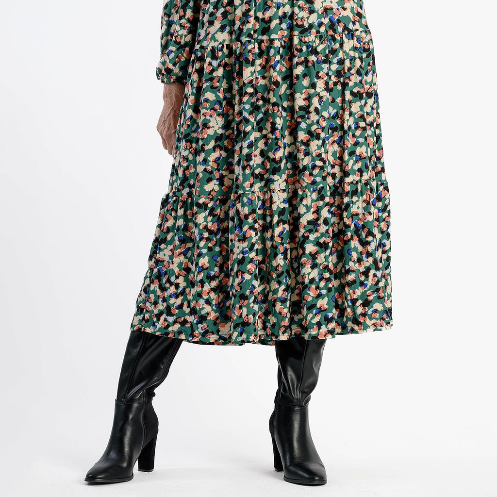 La Marey Soft Touch Knitted Shirred Dress (Size XL) - Green