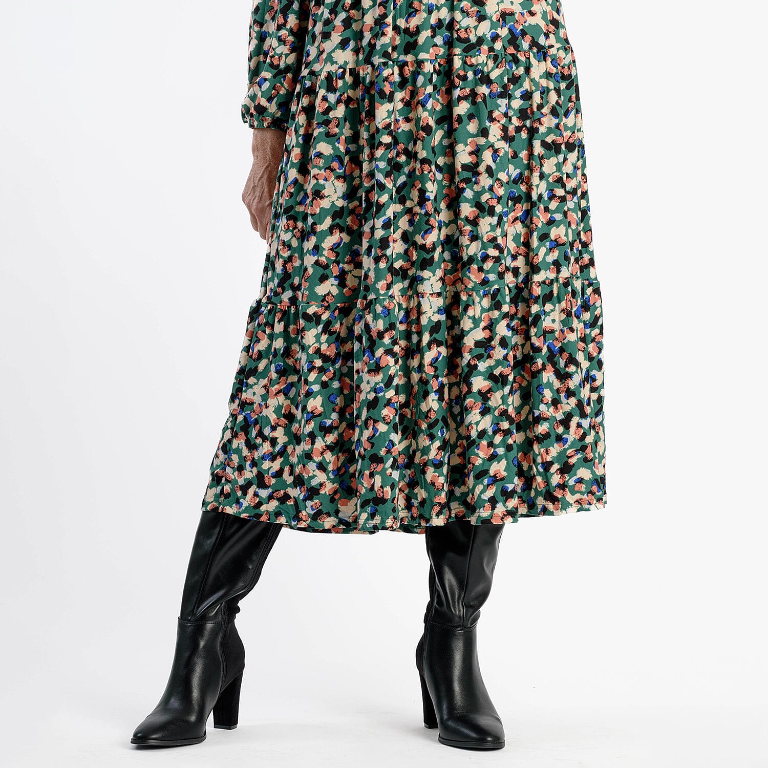 La Marey Soft Touch Knitted Shirred Dress (Size XL) - Green 8111562 5