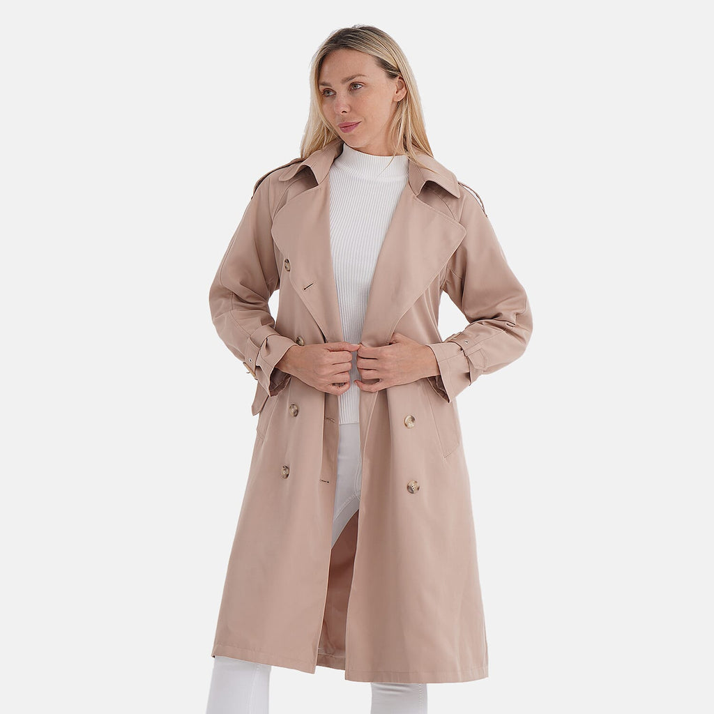 THE SHOWSTOPPER OFFER-- - Maisi Trench Coat (Size XL) - Beige