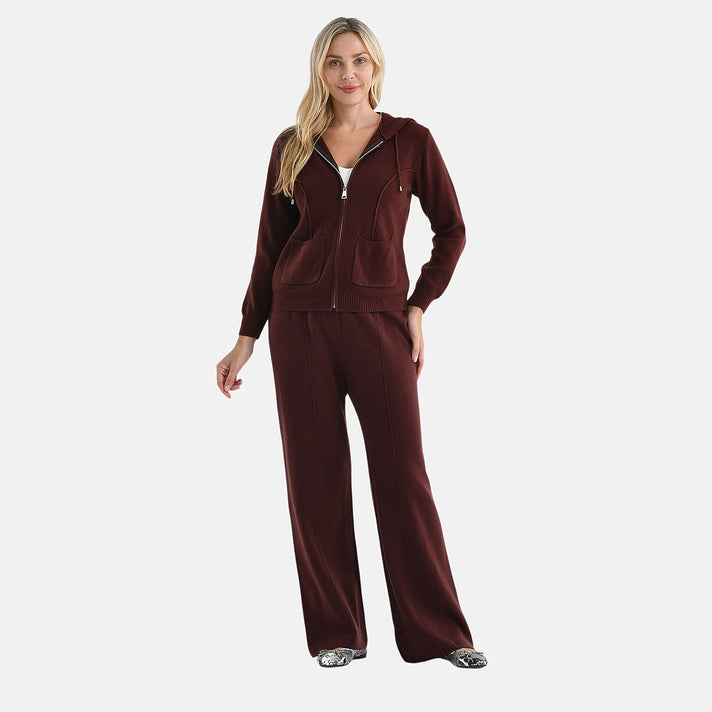 LA Marey Knit Trousers (Size L) - Brown 8231408 1