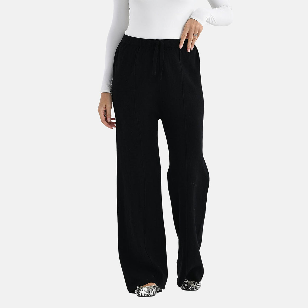 LA Marey Knit Trousers (Size M, 12-14) - Black V32556868 3