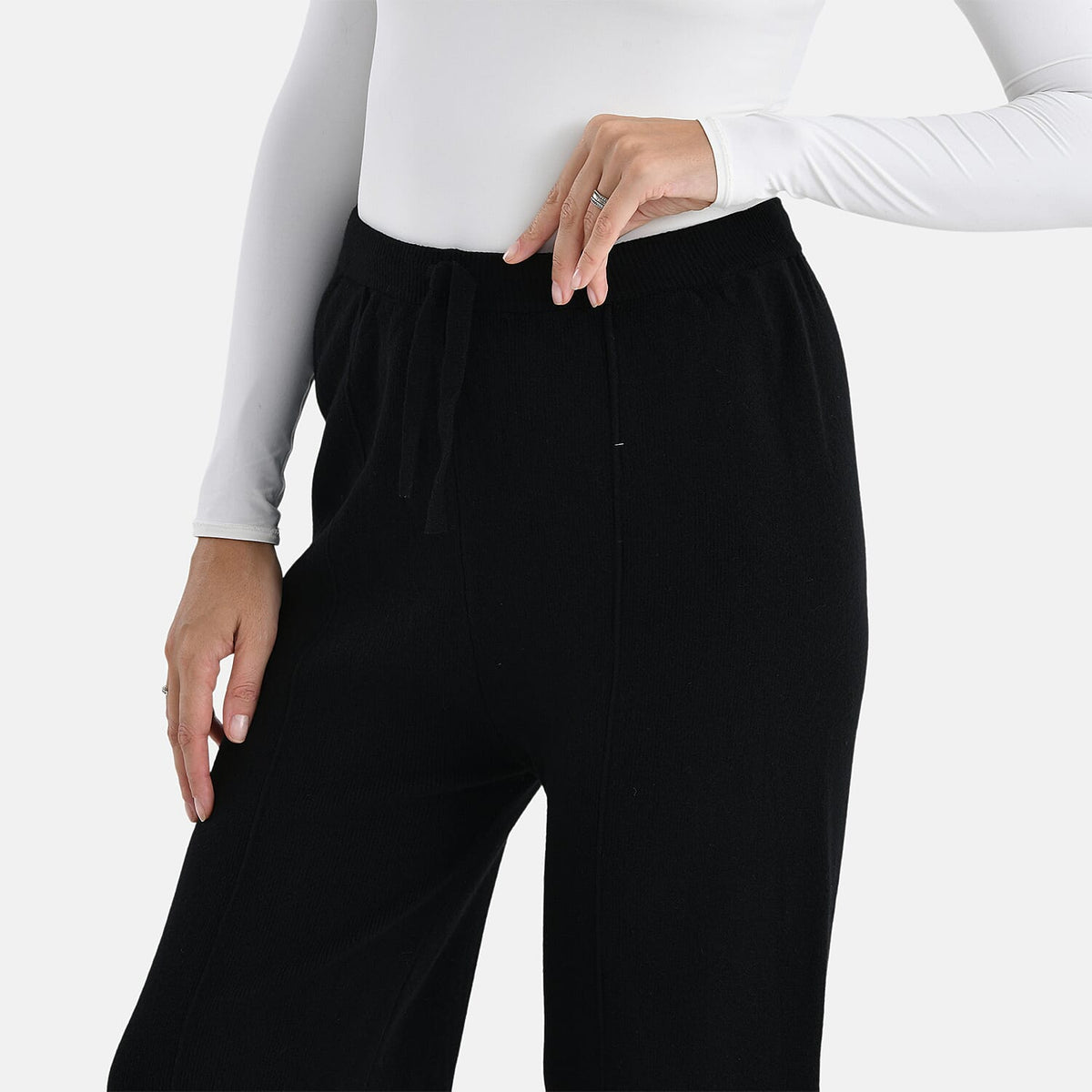 LA Marey Knit Trousers (Size M, 12-14) - Black V32556868 4