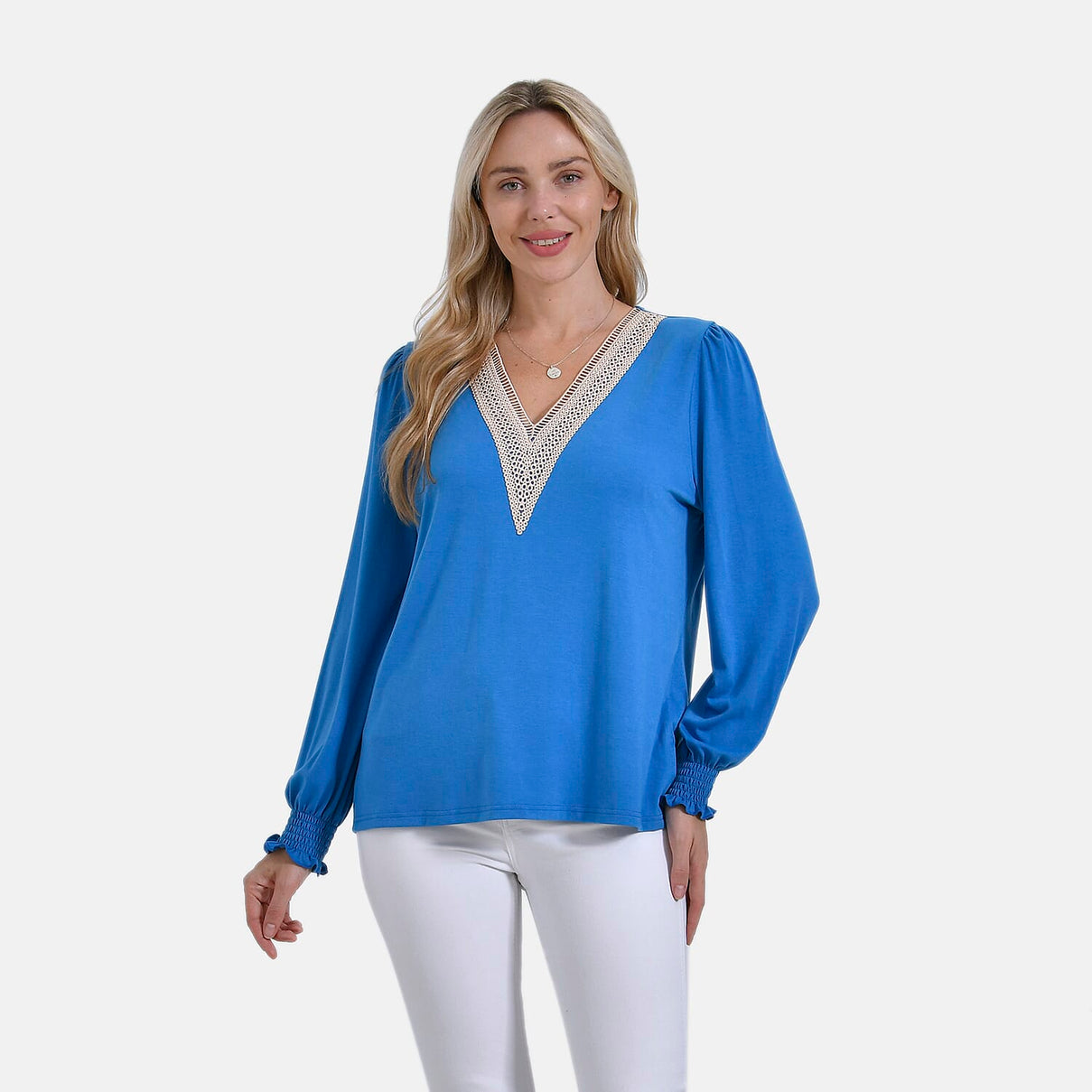 La Marey V-Neck Long Sleeve Jersey Top 7811202 0