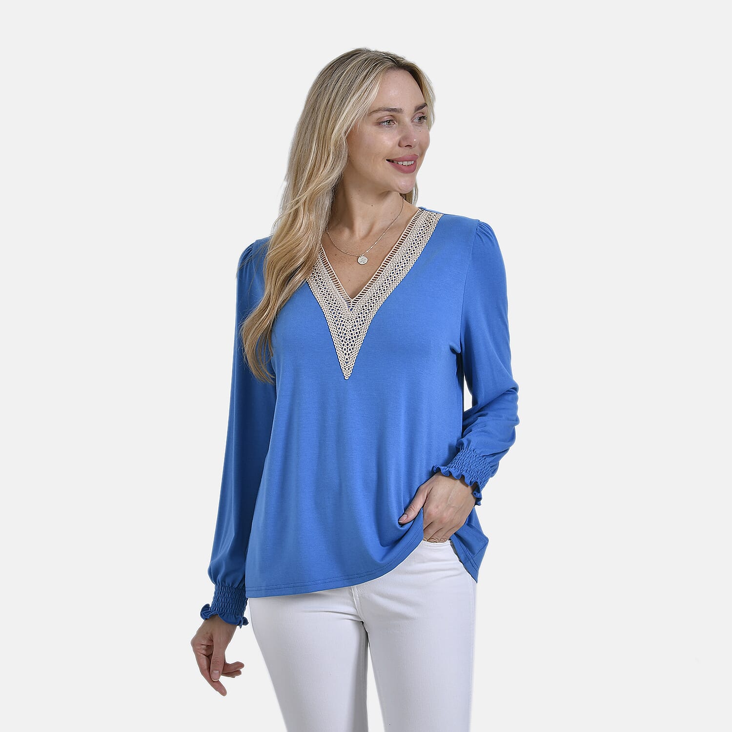 La Marey V-Neck Long Sleeve Jersey Top 7811202 2