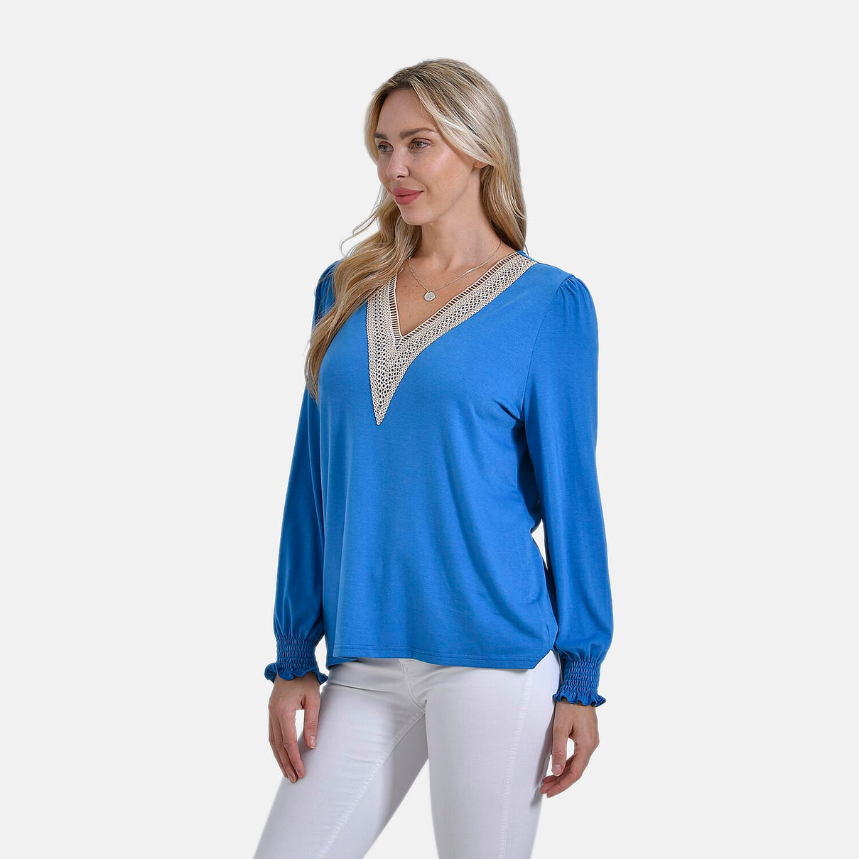 La Marey V-Neck Long Sleeve Jersey Top 7811202 3