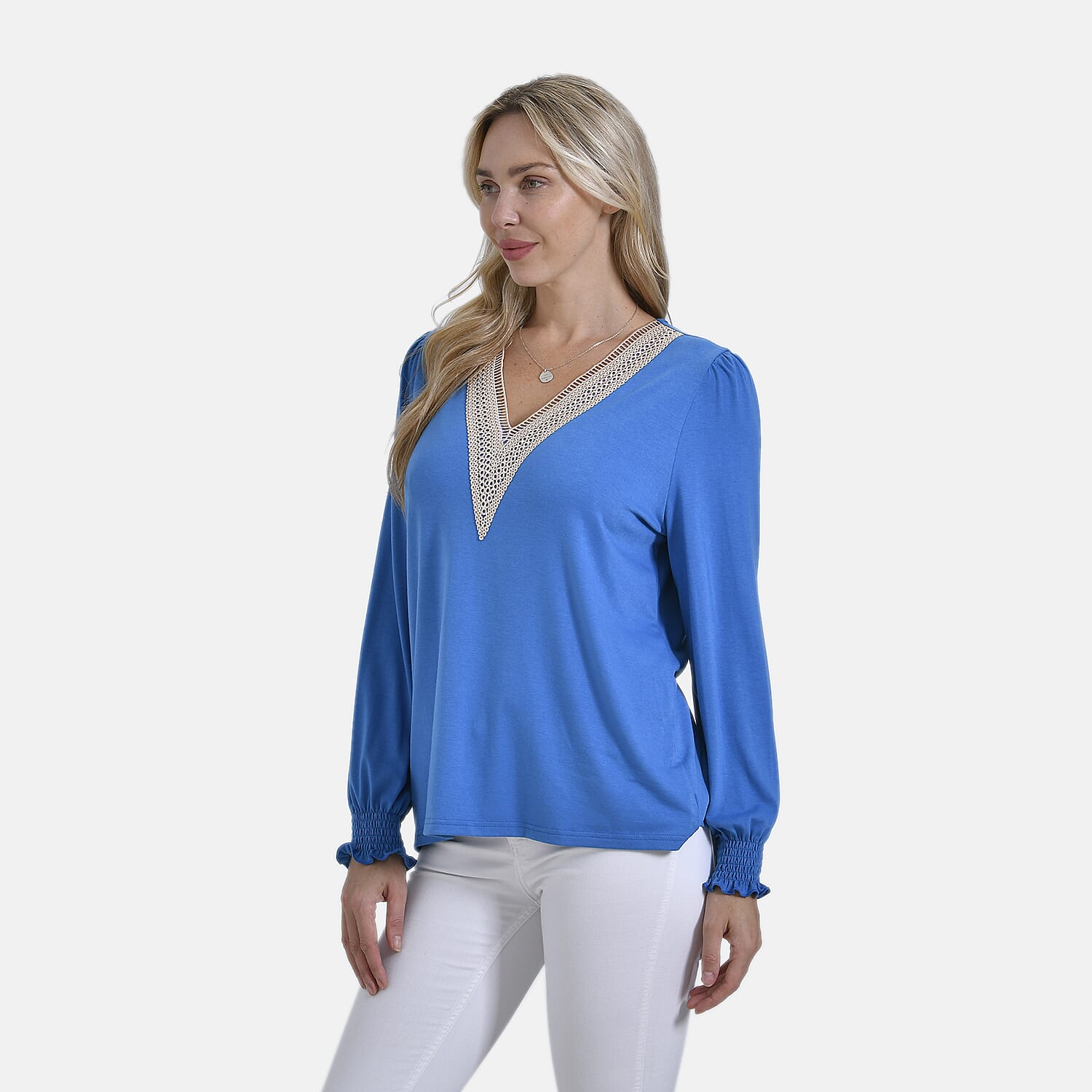 La Marey V-Neck Long Sleeve Jersey Top 7811202 3
