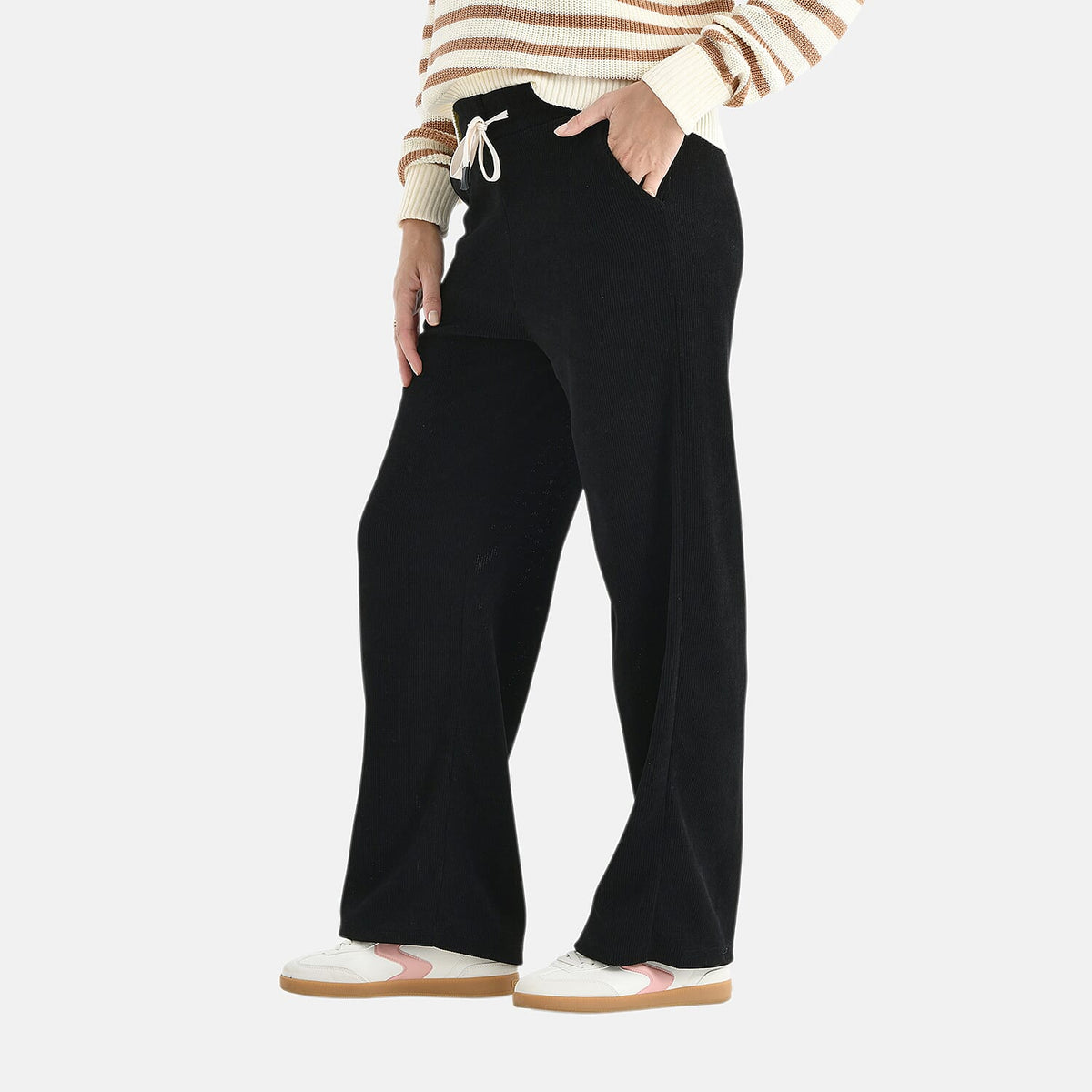 La Marey Straight Leg Corduroy Trousers (Size 8 to 10) - Black V32569499 4