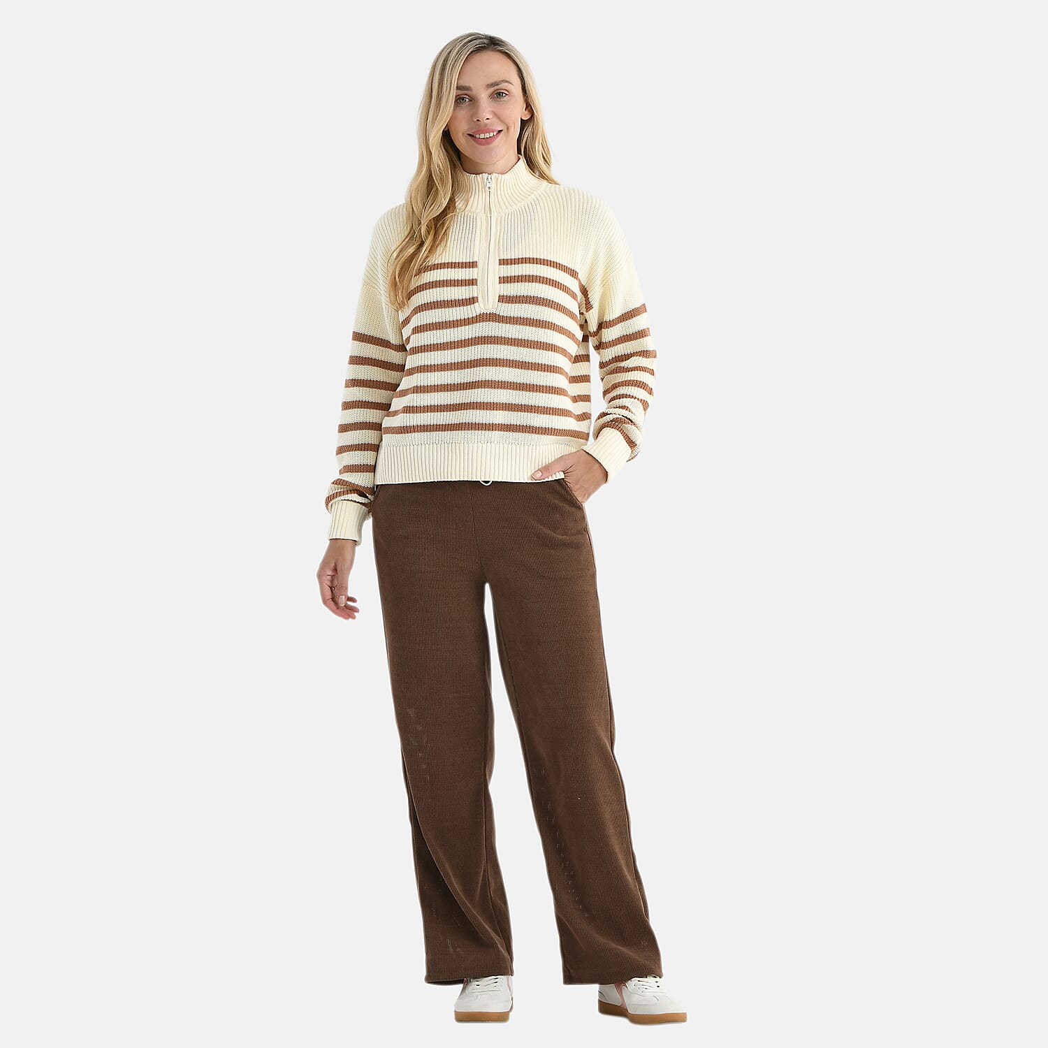 La Marey Straight Leg Corduroy Trousers (Size 14-16) - Brown 8299809 0
