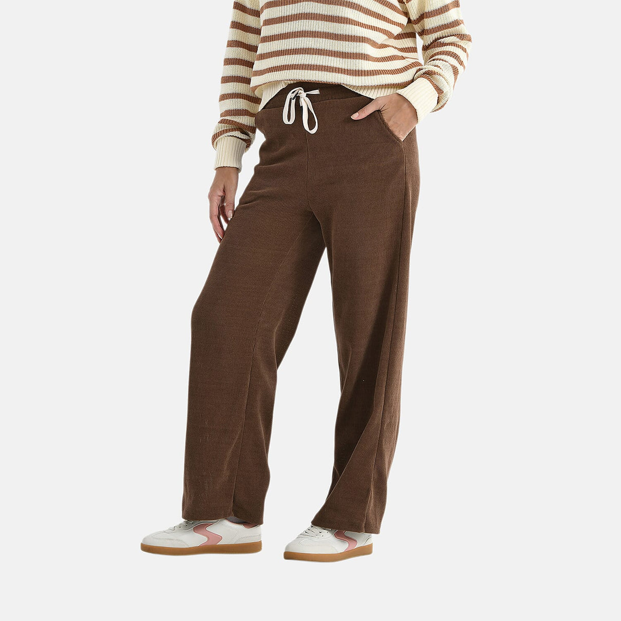 La Marey Straight Leg Corduroy Trousers (Size 14-16) - Brown 8299809 4