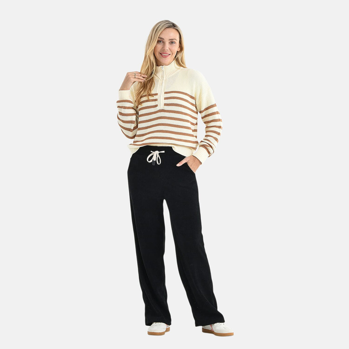 La Marey Straight Leg Corduroy Trousers (Size 16-18) - Black V32530128 0