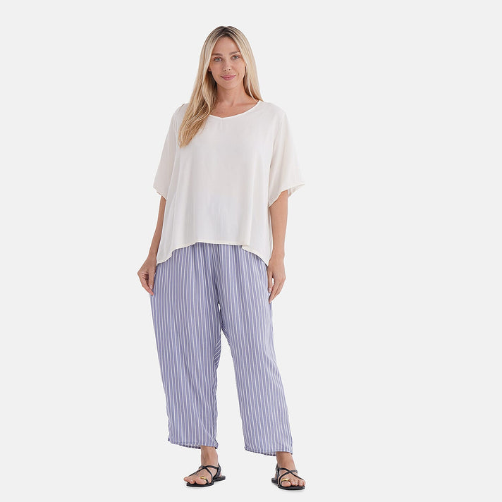 La Marey Stripe Print Loungewear Co-ords Set 7977139 1