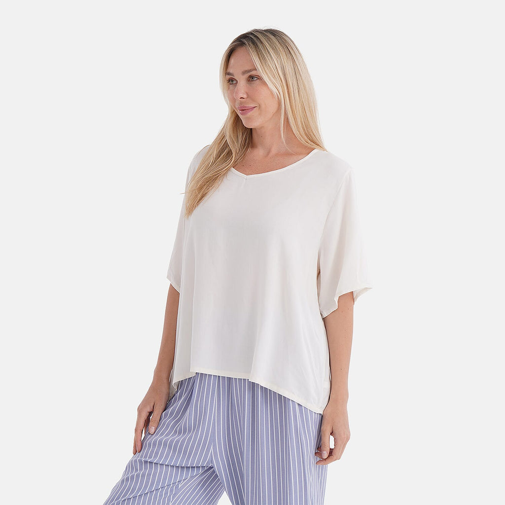 La Marey Striped Loungwear  - Blue & Blue
