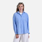 La Marey Striped Shirt (Size M) - Blue & White