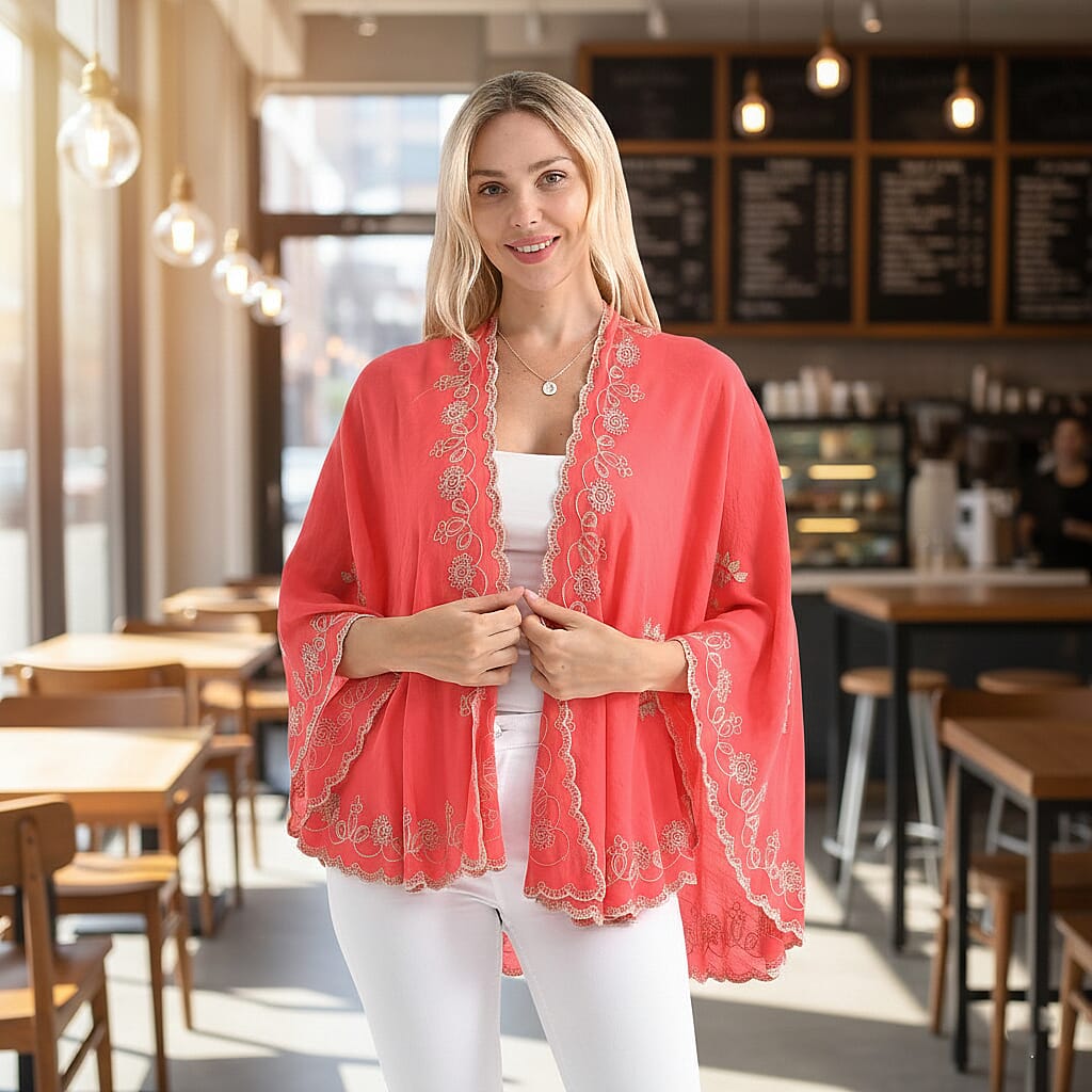 La Marey Stylish Embroidery Short Kimono (One Size) 8110400 7
